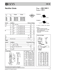 Datasheet DSI30-12A manufacturer IXYS