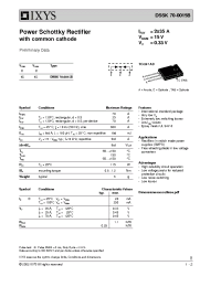 Datasheet DSSK70-0015B manufacturer IXYS