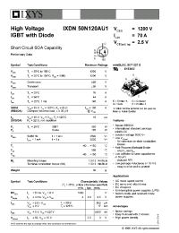 Datasheet IXDN50N120AU1 manufacturer IXYS