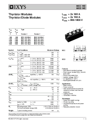 Datasheet MCC162-12IO1 производства IXYS