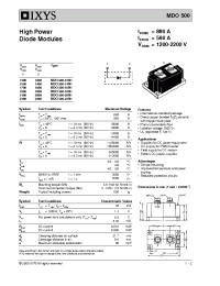 Datasheet MDO500-12N1 производства IXYS