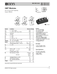 Datasheet MII100-12A3 manufacturer IXYS