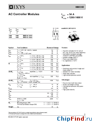Datasheet MMO62 manufacturer IXYS