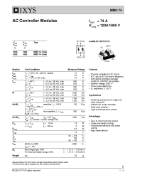 Datasheet MMO74-16IO6 производства IXYS