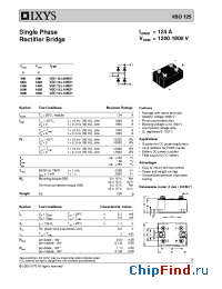 Datasheet VBO125-14NO7 производства IXYS