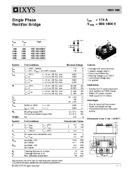 Datasheet VBO160-14NO7 производства IXYS