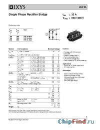 Datasheet VHF25-06IO7 производства IXYS