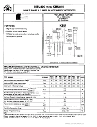 Datasheet KBU800 производства JGD