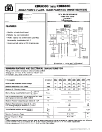 Datasheet KBU801G производства JGD