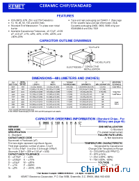 Datasheet C0603C103C5RAC manufacturer Kemet