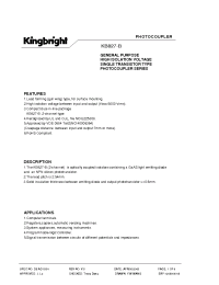 Datasheet KB827-B производства Kingbright