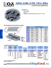 Datasheet X7R0603 manufacturer KOA