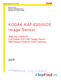 Datasheet KAF-22000CE производства Kodak