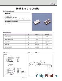 Datasheet MSFB39-210-001M0 производства Kyocera Kinseki