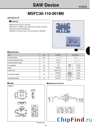 Datasheet MSFC30-110-001M0 производства Kyocera Kinseki