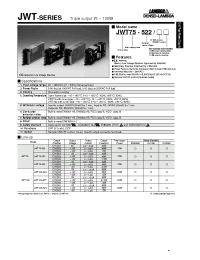 Datasheet JWT100-5FF manufacturer Densei-Lambda