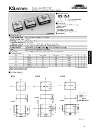 Datasheet KS15-12 manufacturer Densei-Lambda