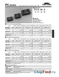Datasheet PC1R5-48-12 производства Lambda