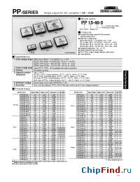 Datasheet PPD3-24-1515 manufacturer Lambda