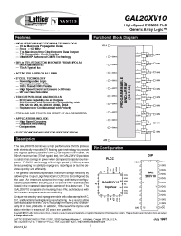 Datasheet GAL20XV10B-15LP производства Lattice