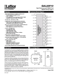 Datasheet GAL22V10B-25QP производства Lattice
