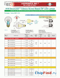 Datasheet DEC1-A19-0CW-014V производства LEDtronics
