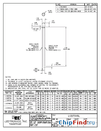 Datasheet L120TTY5L manufacturer LEDtronics