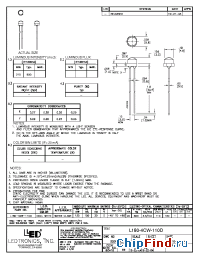 Datasheet L180-4CW-110D manufacturer LEDtronics