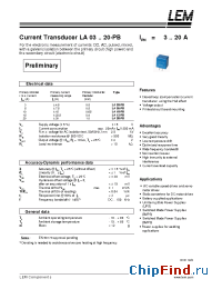 Datasheet LA15-PB manufacturer LEM