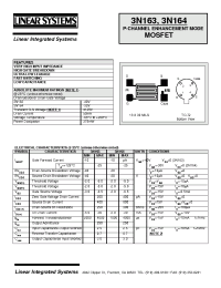 Datasheet 3N164 manufacturer Linear IS