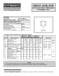 Datasheet FN4117A manufacturer Linear IS