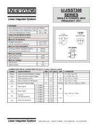 Datasheet J308 manufacturer Linear IS