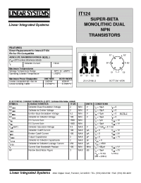 Datasheet LSIT124 manufacturer Linear IS