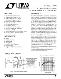 Datasheet LT1307BCMS8 manufacturer Linear