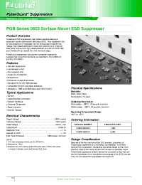Datasheet PGB0010603NR manufacturer Littelfuse