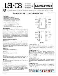 Datasheet LS7083-S manufacturer LSI