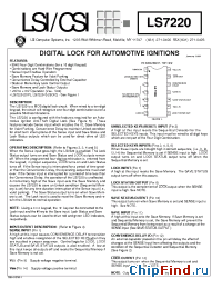 Datasheet LS7220-S manufacturer LSI