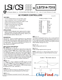 Datasheet LS7314-SW manufacturer LSI