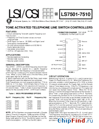Datasheet LS7501 manufacturer LSI