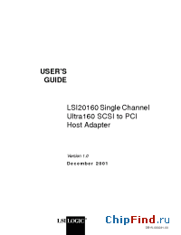 Datasheet LSI20160 manufacturer LSI Logic