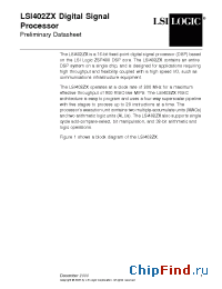 Datasheet LSI402ZX manufacturer LSI Logic