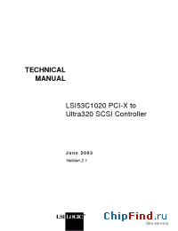 Datasheet LSI53C1020 manufacturer LSI Logic