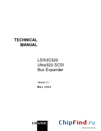 Datasheet LSI53C320 manufacturer LSI Logic