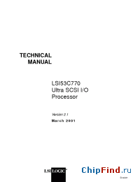 Datasheet LSI53C770 manufacturer LSI Logic