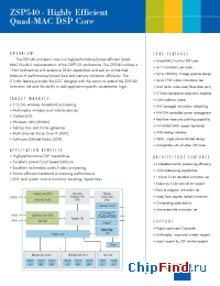 Datasheet ZSP540 manufacturer LSI Logic