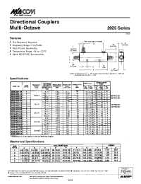 Datasheet 2025-6007-16 manufacturer M/A-COM