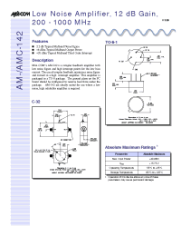 Datasheet AM-142PIN производства M/A-COM