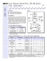 Datasheet AM-160PIN производства M/A-COM