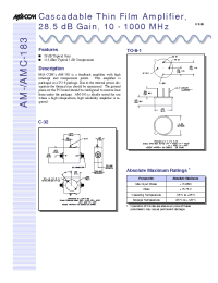 Datasheet AM-183PIN производства M/A-COM