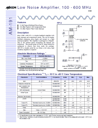 Datasheet AM-191 производства M/A-COM